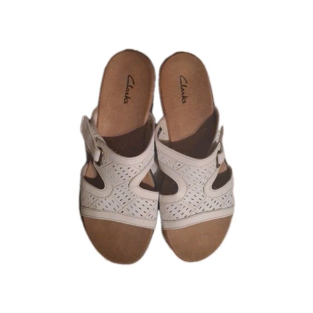 Clarks Women's Sandals Size 9 (White)